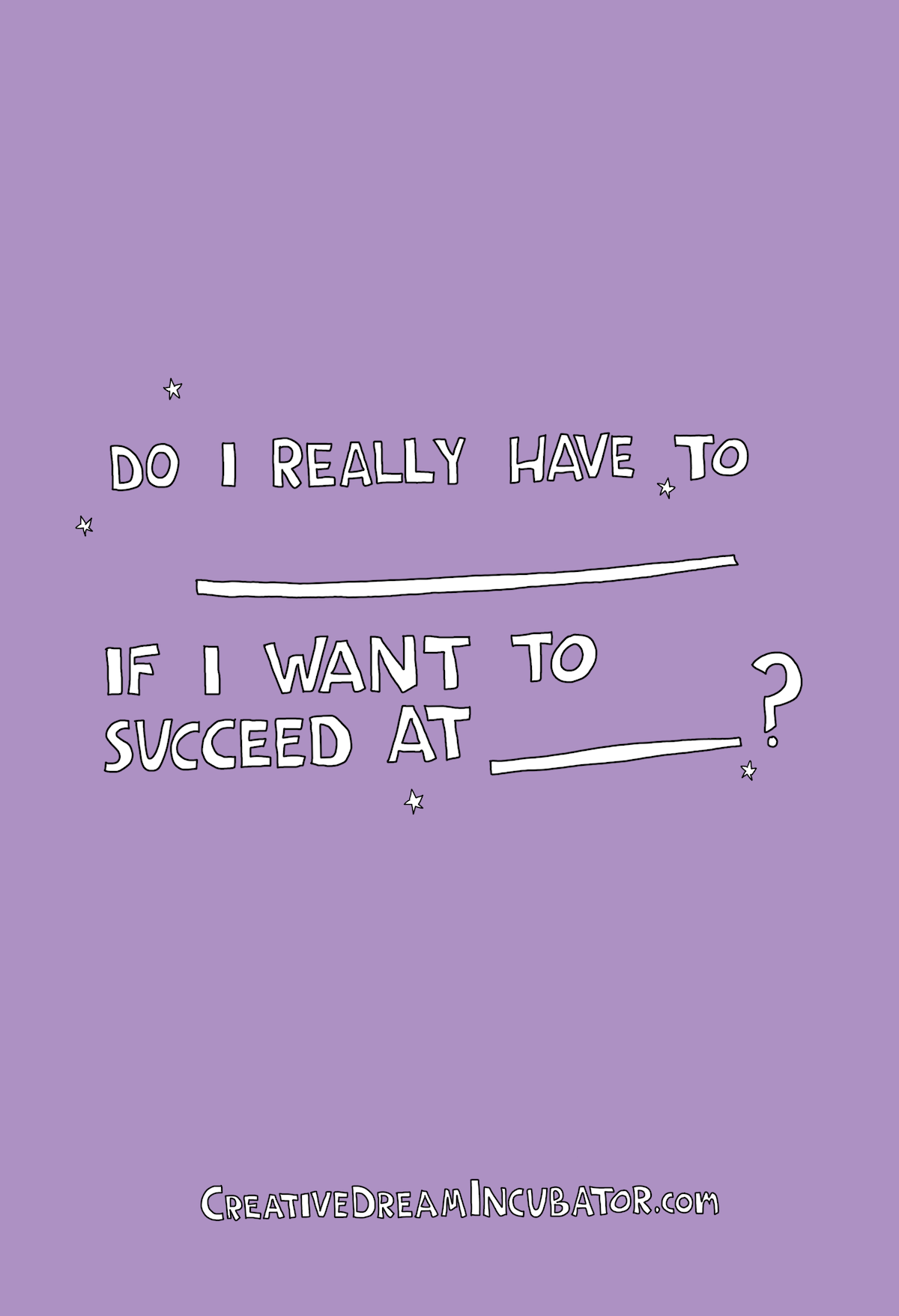 Do I have to ____ if I want to succeed at ___?